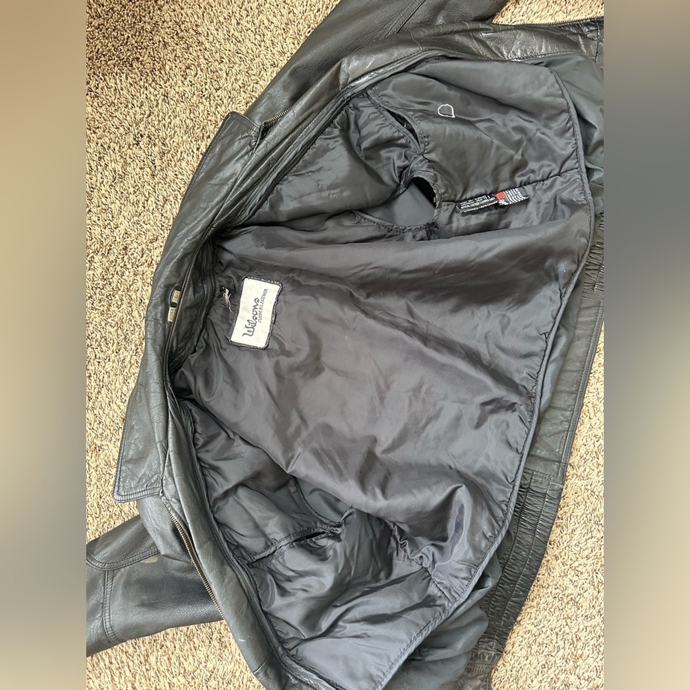 Wilsons Leather Jacket Motorcycle Bomber THINSULATE Large Men’s Vintage - Picture 11 of 16